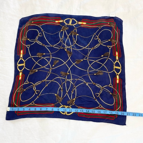 100% Silk Square Scarf, Headband, Bag Accessory - Picture 2 of 9